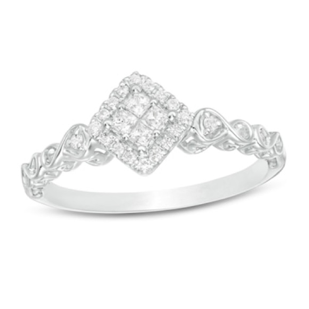Zales Diamond Promise Ring in 10K White Gold